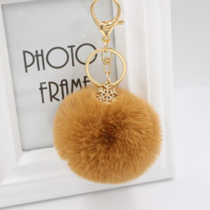 Coffee / Gold key chain