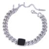 Wholesale Simple Four Square Titanium Steel Bracelet