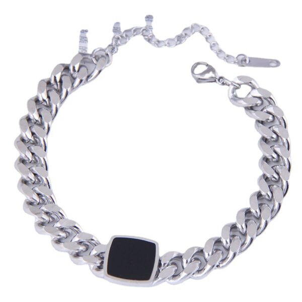 Wholesale Simple Four Square Titanium Steel Bracelet