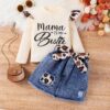 O1CN01MAOZ451v461k1eekY_2209644226118-0-cib Wholesale Autumn and Winter Top Patchwork Leopard Print Fly Sleeves Denim Ripped Hole Baby Clothes