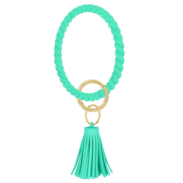 Wholesale Twist Tassel Silicone Wrist Keychain