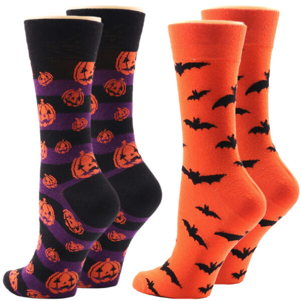 O1CN01MCxngm1EFycnQui31_1640460323-0-cib Wholesale Halloween Pumpkin Devil Mid-calf Cotton Socks
