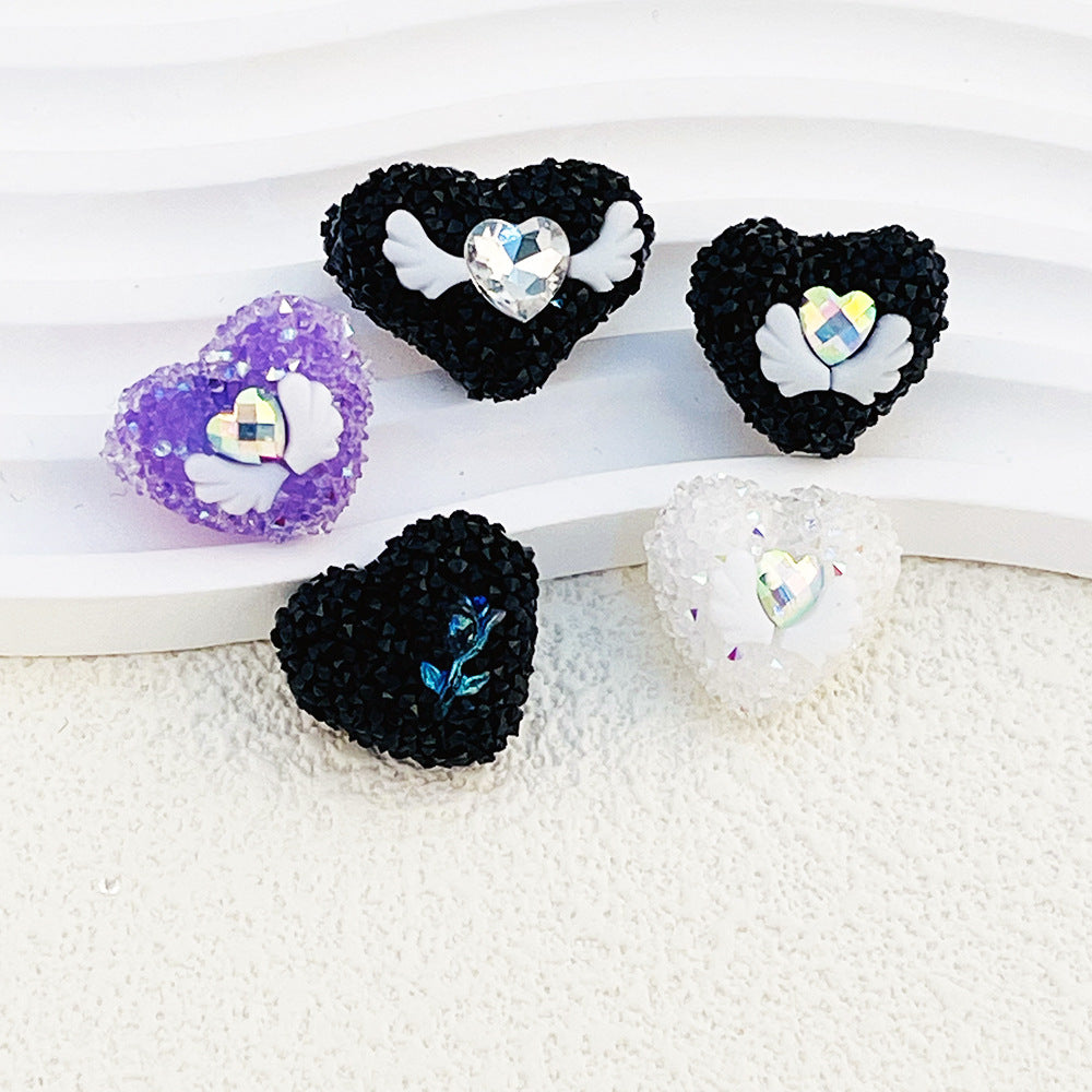 Wholesale Angel Wings Heart Acrylic Sugar Diamond Balls