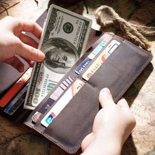 O1CN01MDkCpR1XF2XdSRbBC_2986102893-0-cib-2 Wholesale Handmade Vintage Top Layer Cowhide Men's Hand-held Long Wallet