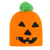 Wholesale Autumn Winter Halloween LED Knitted Hat Pumpkin Ghost Skull Knitted Hat