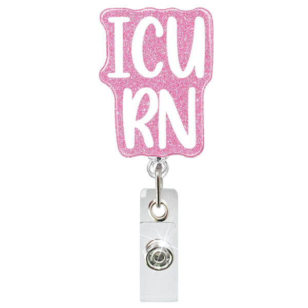 Wholesale Acrylic Glitter Heart Doctor Nurse Gift Retractable Keychain