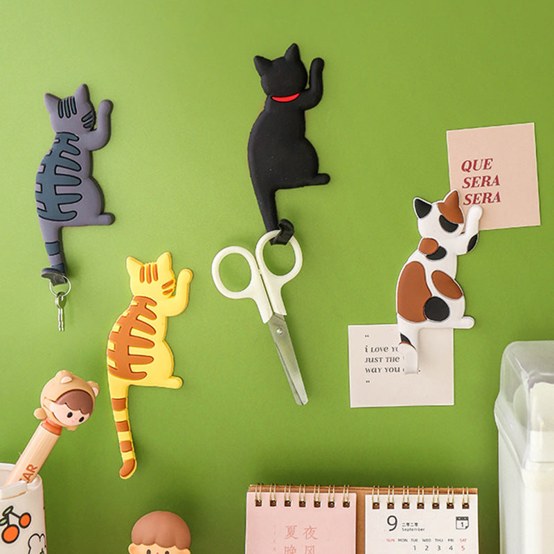 Wholesale PVC Cute Cat Tail Fridge Magnet Hook