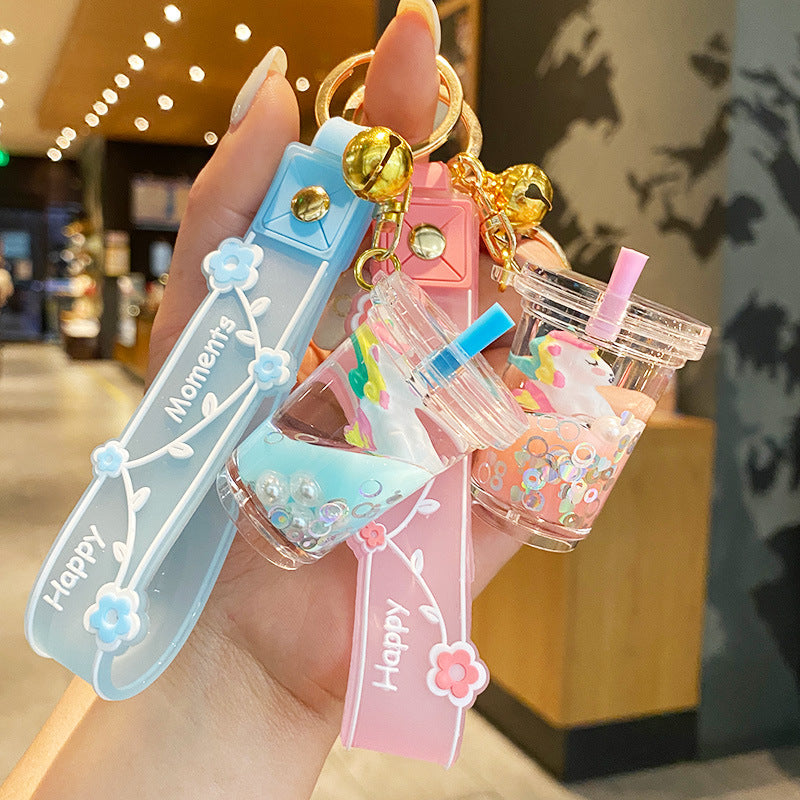 Wholesale Acrylic Unicorn ift Bottle Keychain
