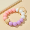 O1CN01MEb2qr1bFjfHyg5dh_2857743436-0-cib Wholesale Candy Color Silicone Beaded Wrist Keychain