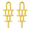 Wholesale Brass Plated 18K Real Gold Irregular Long Earrings