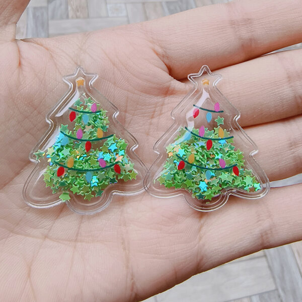 Wholesale Cartoon Quicksand Christmas PVC Quicksand Christmas Children's Hair Clip DIY Accessories