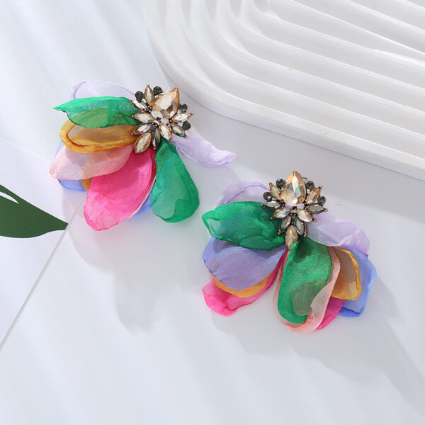 Wholesale Mesh Flower Earrings