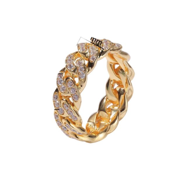 Wholesale Cuban Zircon Chain Alloy Rings