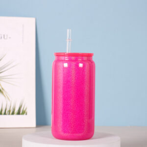 16oz single layer plastic cover rose red / 401-500ml