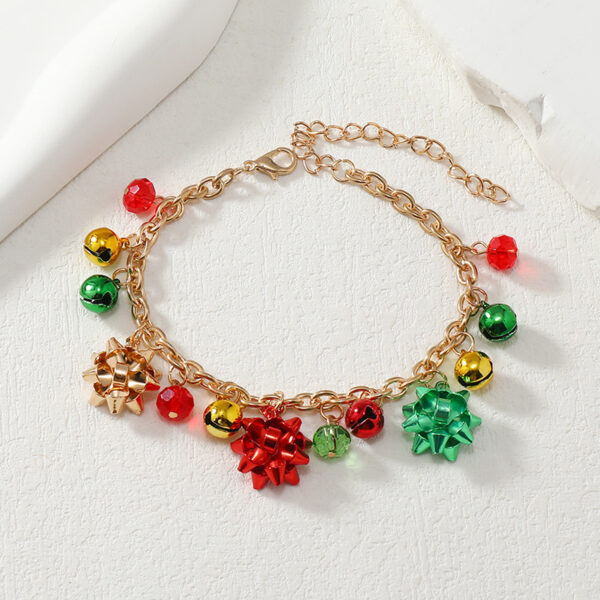 Wholesale Bell Cartoon Colorful Adjustable Christmas Alloy Gift Bracelet