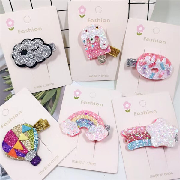 O1CN01MKRf2C1vh1cbZNdr9_2917546203-0-cib Wholesale Glitter Kids Glitter Rainbow Hair Clips