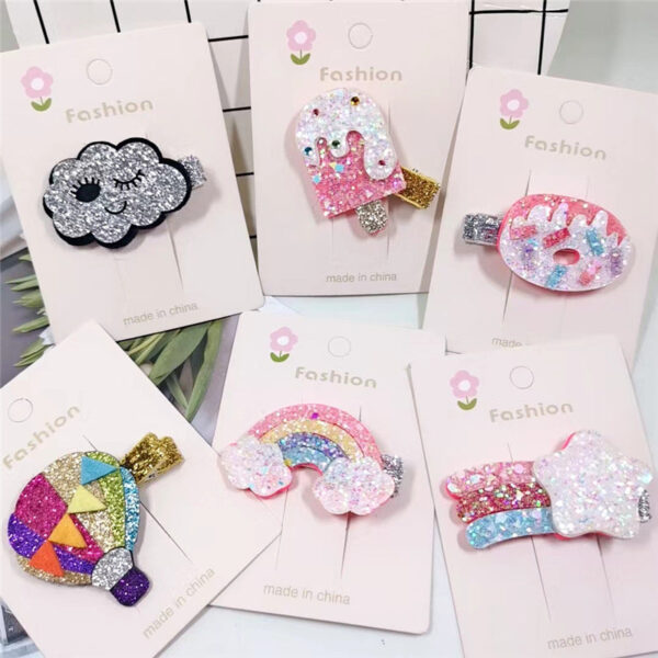 O1CN01MKRf2C1vh1cbZNdr9__2917546203-0-cib Wholesale Glitter Kids Glitter Rainbow Hair Clips