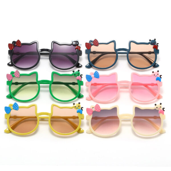Wholesale PC Cute Cat Bow Knot Kids Sunglasses