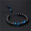 Wholesale Natural Stone Tiger Eye Beads Matte Beads Micro Setting Spacer Woven Bracelet