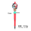 Wholesale Beaded Pens Creative Christmas Series Silicone Beads Colorful Plastic Ballpoint Pens