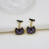 Wholesale Halloween Skull Ghost Cross Alloy Ear Studs