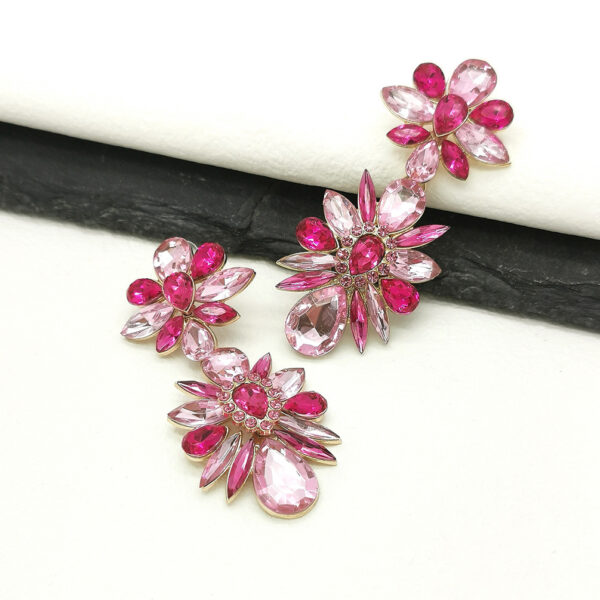 Wholesale Crystal Diamond Flower Earrings Earrings