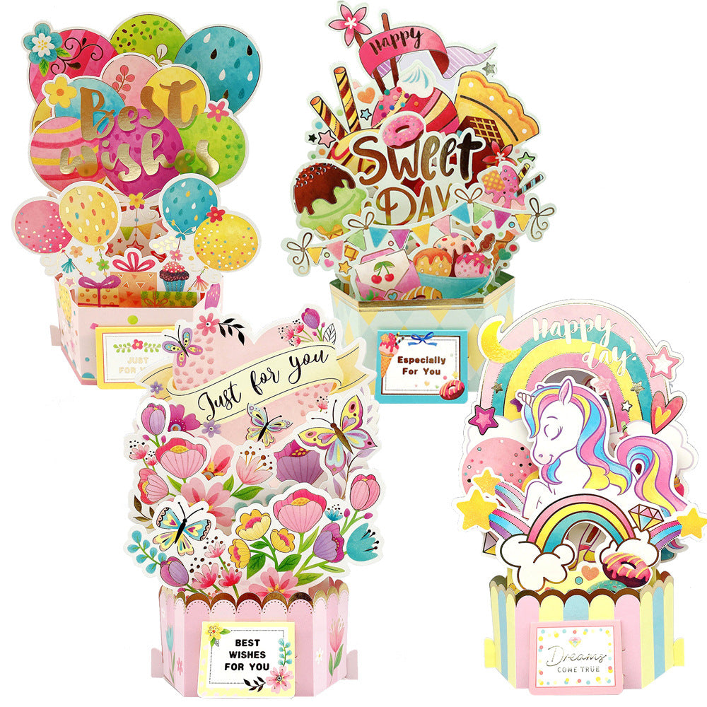 Wholesale Mother's Day 3D Paper Sculpture Greeting Card Decorative Ornaments
