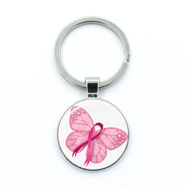 O1CN01MPyNtO1nHowFlUknb_2216302925065-0-cib Wholesale Care Breast Cancer Vermicelli with Zinc Alloy Key Chain