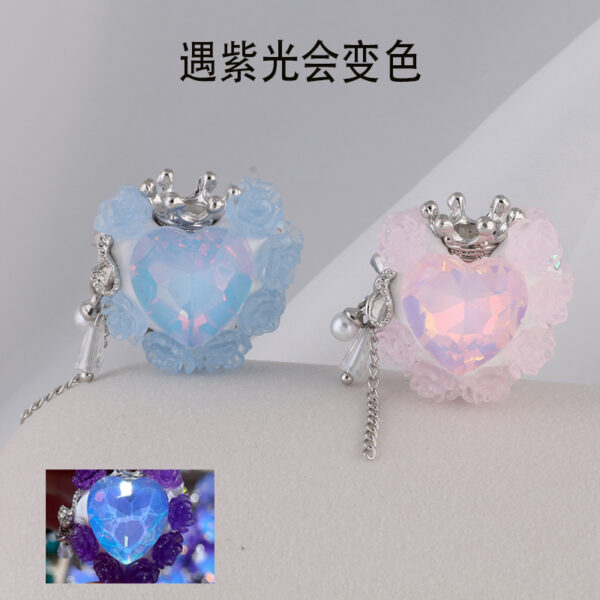 O1CN01MQVvTP1DdxxIlVdRC_2491030240-0-cib Wholesale Color Changing Love Zircon Crown Soft Ceramic Diamond Ball with Straight Hole Beads