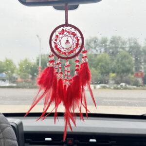Crystal stone car hanger-red