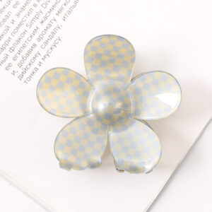 1# Plaid 7cm Flower Clamp / Independent packaging