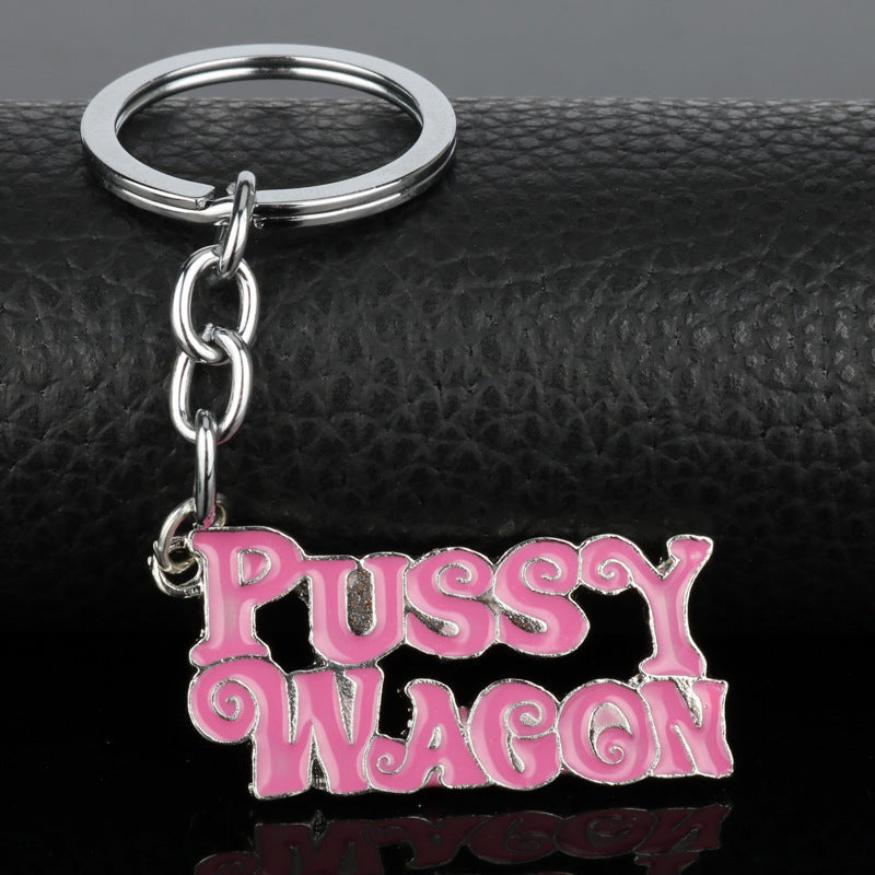 Wholesale Kill Bill Keychain Pussy Wagon Alloy Oil ipping Keychain