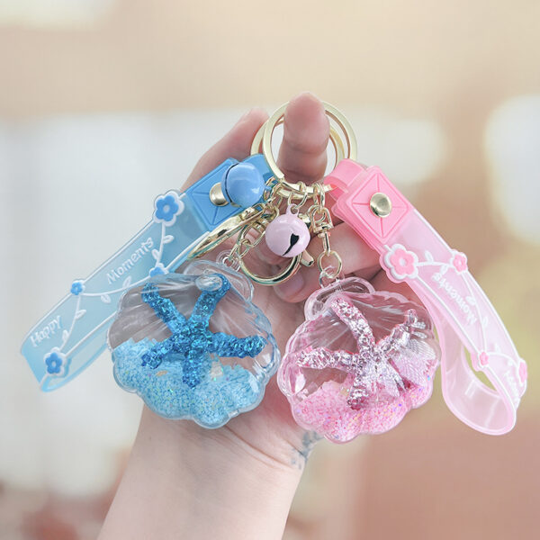 O1CN01MSF5pa2J01LdDQAGN_2211702189358-0-cib Wholesale Starfish Floating Bottle Acrylic Liquid Keychain