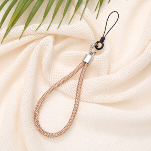 K2642 Diamond mobile phone chain champagne / 6mm drill chain