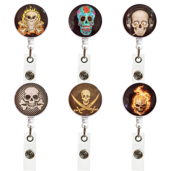Wholesale Crystal Glass Skull Telescopic Keychain