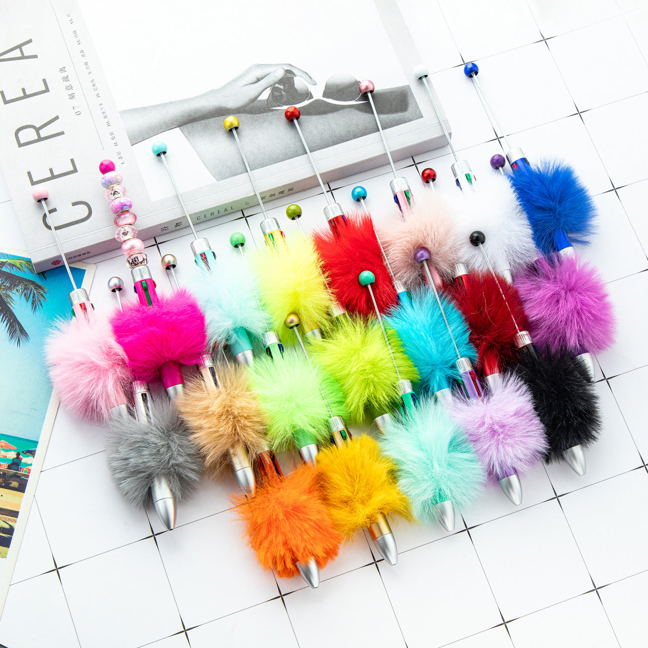 Wholesale Beadable Pens m m Pens Multi-color DIY Pens