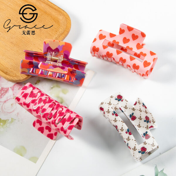 O1CN01MVxCve25AdoqZ3ueT_2212693817486-0-cib Wholesale Valentine's Day Square Hair Clips