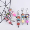 Wholesale Creative Cartoon Beef Beef Beaded Silicone Keychain