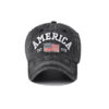 Wholesale Cotton Washed Ripped Hole Flag Embroidered Baseball Hat