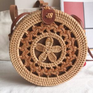 Leather buckle 20*8 five leaf bag