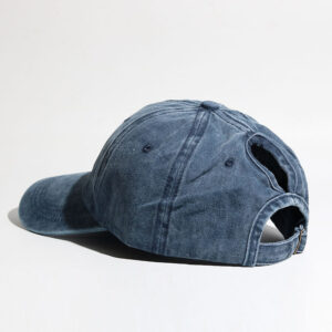 Washed horsetail cap/navy blue / Adjustable