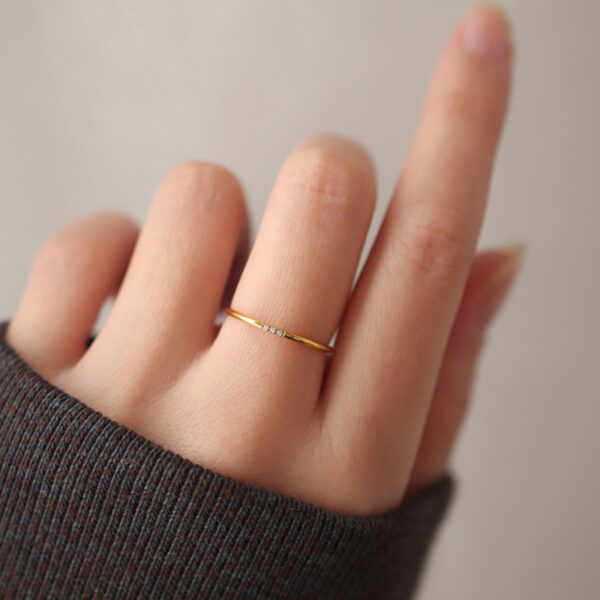 Wholesale Ultra Fine Zircon Titanium Steel Ring