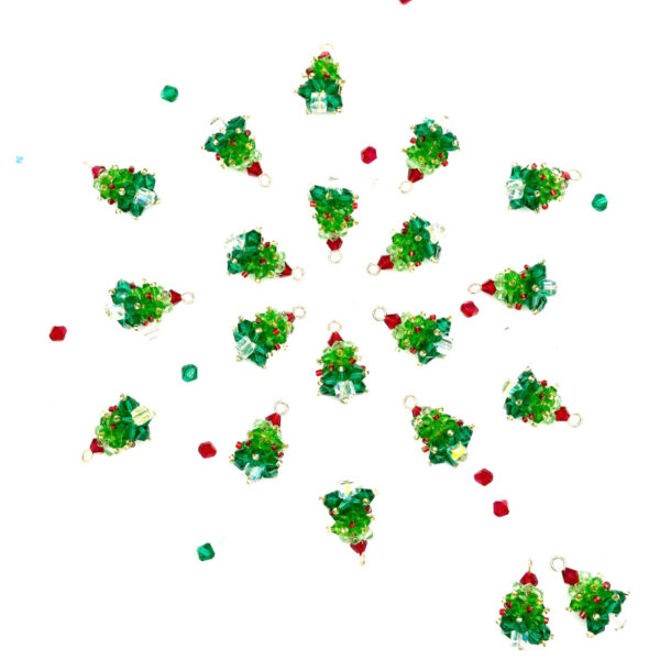 Wholesale Christmas Tree Beaded DIY Woven Earring Pendant