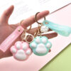 Wholesale Cartoon Cat Claw PVC Soft Keychains