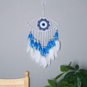 Ms9184c white double layer evil eye dream catcher / φ36*38
