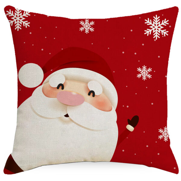 Wholesale Cartoon Santa Claus Christmas Printed Polyester Pillow Covers