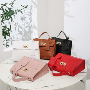 Wholesale PU Crocodile Patterned Small Square Bag Single Shoulder Crossbody Bag