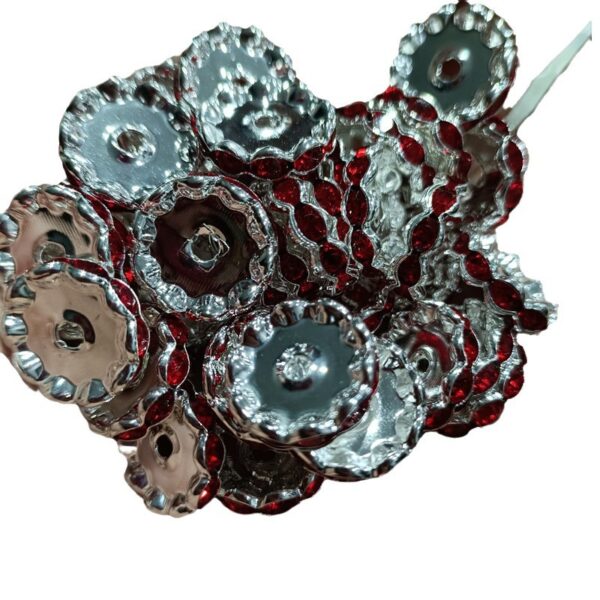 Wholesale 200pcs 15mm Silver Plated Wave Diamond Wheel Clip DIY Handmade Spacer Beads