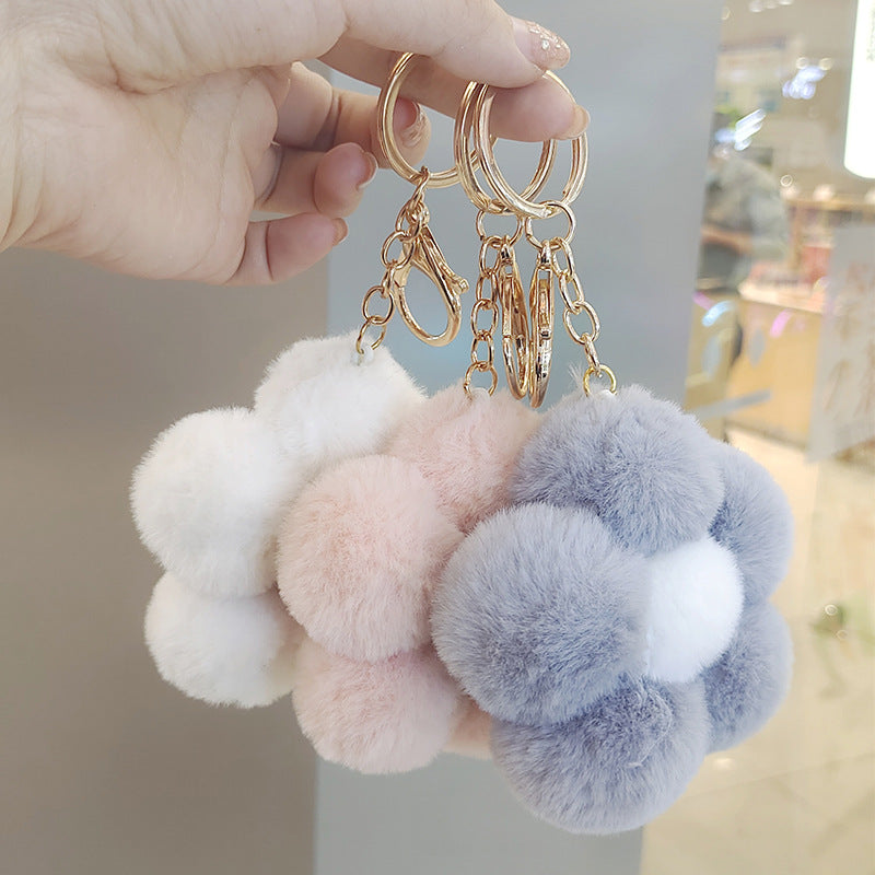 Wholesale Flower Plush Keychain