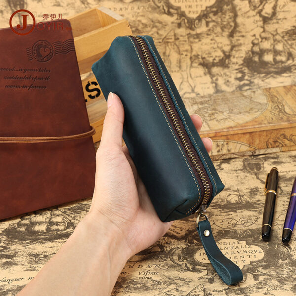 Wholesale Stationery Bag Leather Zipper Pencil Case Pencil Case